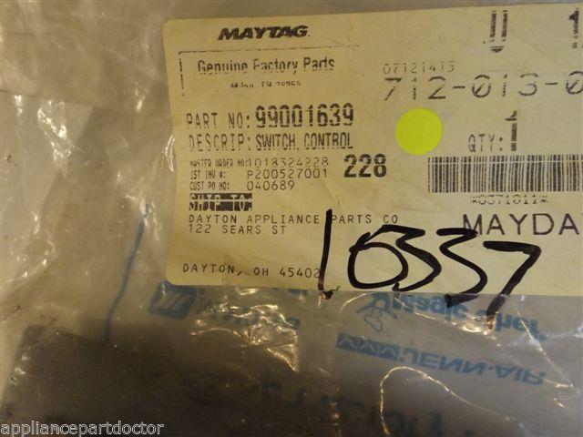 Maytag Dishwasher 99001639 Switch, Control (5 Pos.) NEW IN BOX Maytag Dishwasher 99001639 Switch, Control (5 Pos.) NEW IN BOX